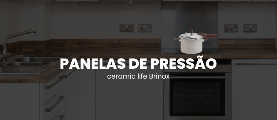 Panelas de pressão ceramic life Brinox