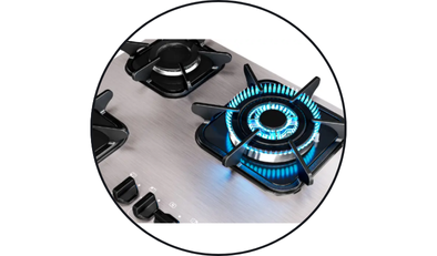 cooktop mueller 5 bocas de aluminio com queimador tripla chama mcg5bk78