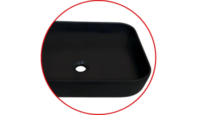 cuba de ceramica retangular preta para banheiro 50 5x39 5x13 cm domum 45 1