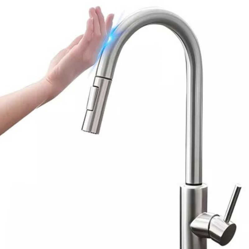 torneira gourmet monocomando touch escovada 4
