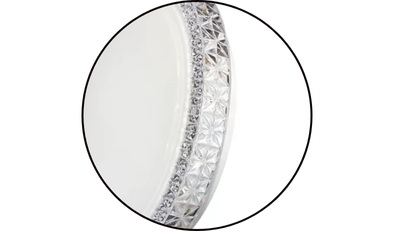 luminaria plafon cristal led sobrepor redondo 18w 3000k demi 54 1