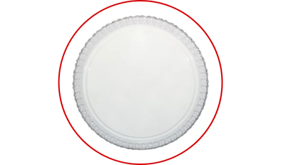 luminaria plafon cristal led sobrepor redondo 18w 3000k demi 54 2