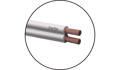 cabo paralelo 300v 2x1 00mm branco blister 15 metros corfio 105 2