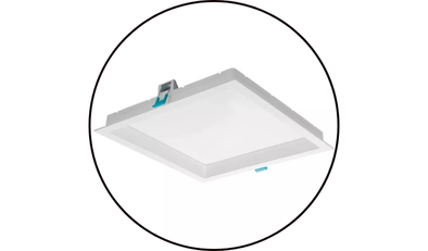 painel embutir quadrado recuado 22w 3000k branco stella165 2