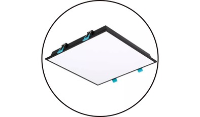 painel edge embutir quadrado 20w 4000k preto bivolt stella 16 1