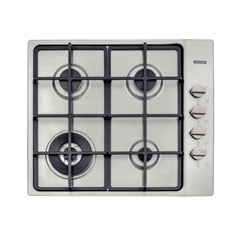 cooktop a gas square em aco inox 4 queimadores tramontina 46 5