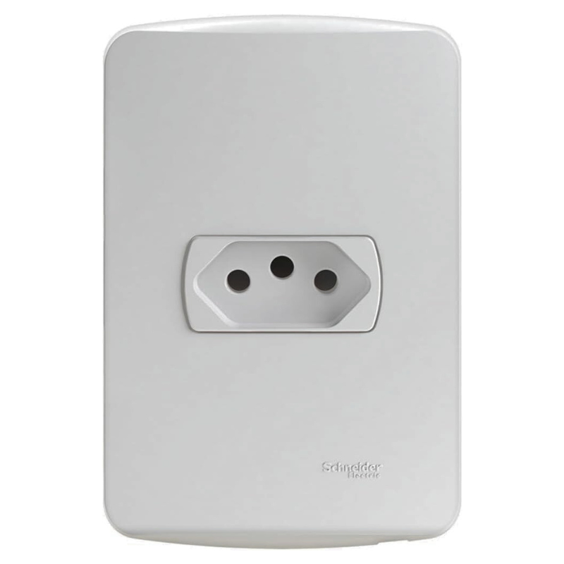 conjunto tomada 2p t 10a 250v br miluz schneider 13 4