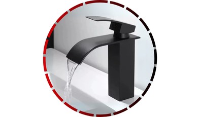 torneira banheiro monocomando bancada cascata preta bica baixa domum1 6 1