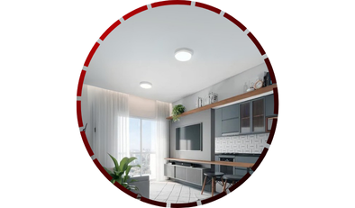 painel led sobrepor redondo aluminio 6w 6 500k branco blumenau iluminacao 64