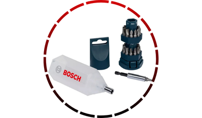 jogo de pontas bits com 25 pontas bosch 4191