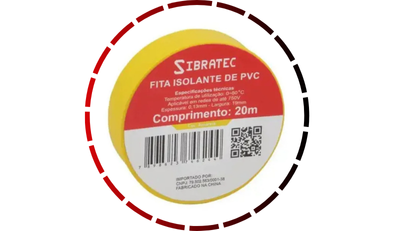 fita isolante 18mm x 20m amarela cca16