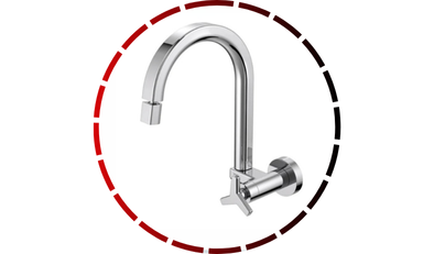 torneira para cozinha de parede bica alta city docol195
