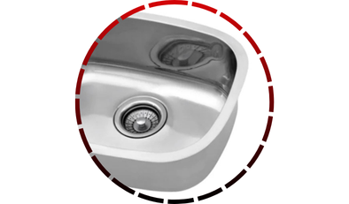 cuba de embutir invicta 46x34x18 aco polido docol1 9