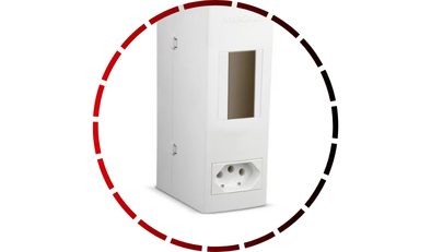 caixa pvc com tomadas s disjuntor tomada slim 20a margirius 456