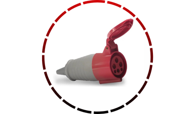 acoplamento industrial 4p t 16a vermelho soprano 456