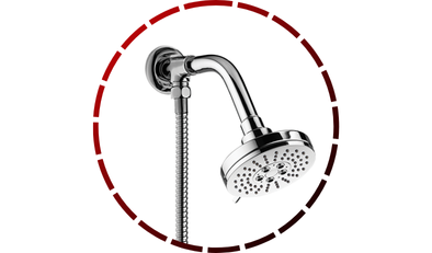 ducha de parede redonda trio com desviador cromada lorenzetti 49 2