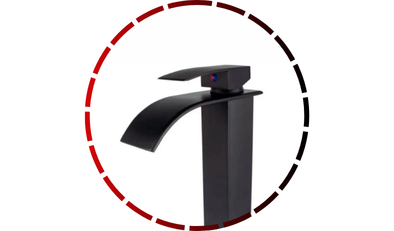 torneira banheiro monocomando bancada cascata preta bica alta domum 456 1