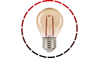 lampada led filam 4w g45 2200k bivolt e27 blumenau iluminacao 45