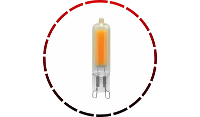 lampada led filamento g9 3w ambar 2200k 220v g light 564