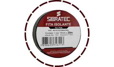 fita isolante 19mm x 20m preta cca 456