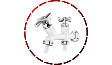 torneira parede tanquemaquina cross branco com cromado tigre 456