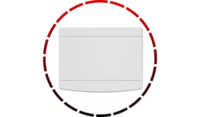 quadro sobrepor pvc sem barramento branco para 6ul8din tigre465 5