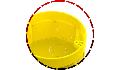 caixa de luz octogonal em pvc flex 3x3 amarela tigre456