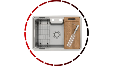 cuba de sobreporembutir massima 68x48 com acessorios e lixeira docol 456 1