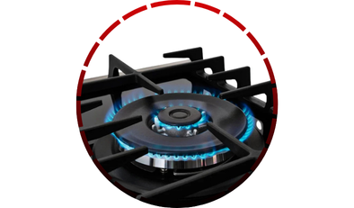 cooktop a gas 1 boca tripla chama platinium com trempe de ferro fundido mesa vidro bivolt fischer4 65