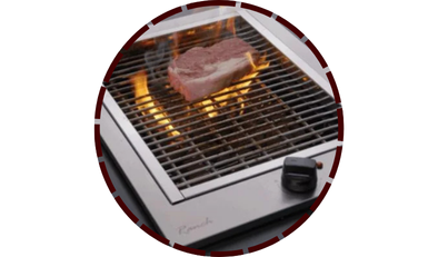 churrasqueira eletrica cooktop ranch com pedras vulcanicas 220v fischer 456 3