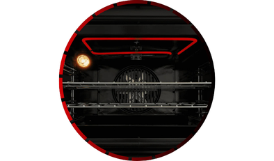 forno eletrico infinity embutir 50l com air fryer preto fischer 456 3