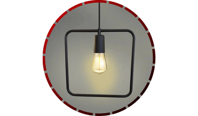 pendente quadrado em aco lt 860 403 e271 bivolt preto465