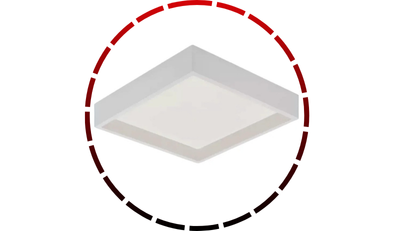 plafon sobrepor recuado deep 24w 3000k branco stella 465 1