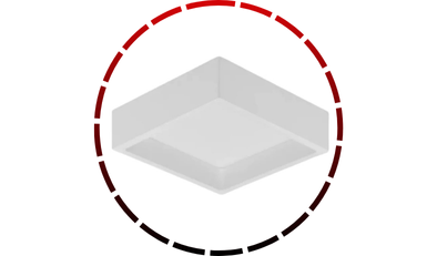 plafon sobrepor recuado deep 18w 4000k branco stella 156 2