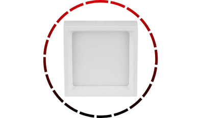 plafon sobrepor recuado deep 18w 3000k branco stella 456 1