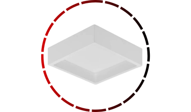 plafon sobrepor recuado deep 18w 3000k branco stella 456 2