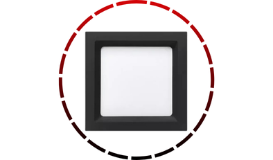 painel deep embutir quadrado recuado 18w 3000k preto stella4 65 2