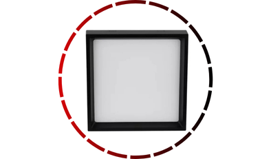 plafon sobrepor recuado deep 24w 4000k preto stella 564 2