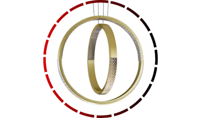 pendente mandala led dimerizavel 8621102 24w bivolt preto 456