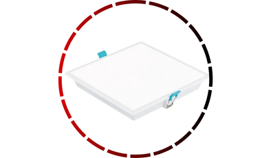 painel edge embutir quadrado 14w 3000k branco bivolt stella 546 1