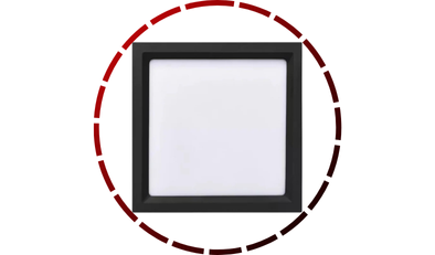 painel led embutir quadrado recuado 24w 3000k preto stella 456 1