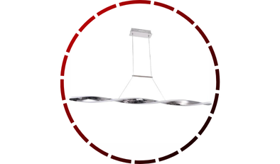 pendente helical led dimerizavel 621pc 36w bivolt cromado 546