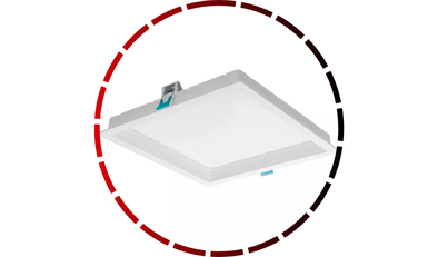 painel led embutir quadrado recuado 24w 4000k stella 465 2