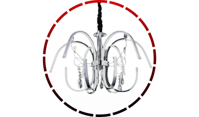 pendente makalu led dimerizavel 15612 105w bivolt cromado 456