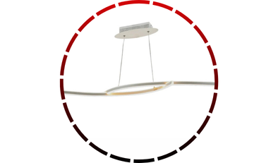 pendente bows led dimerizavel 614pw 50w bivolt branco 465