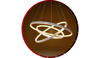 lustre pendente 3 arcos led 60w 3200k branco domum 465 2