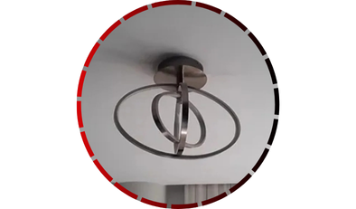 luminaria mandala led dimerizavel 0813 bivolt 50w cromado 456 1