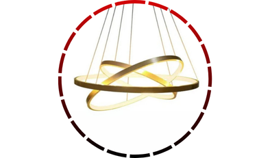 lustre pendente 3 arcos led 60w 3200k dourado domum 456 2