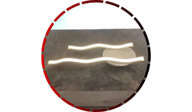 luminaria onda geometric led dimerizavel 662 bivolt 20w branco 465