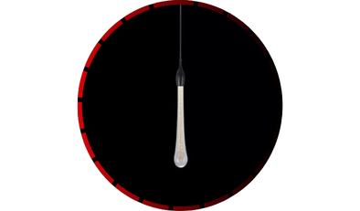 lustre pendente gota preto 3w 3000k bivolt domum 46